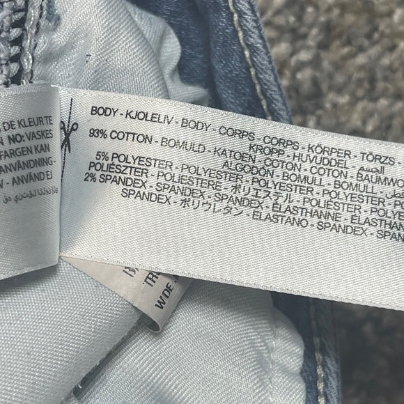 Ariat Trouser Wide Leg Jeans Women's 31XL Medium Wash Stretch Denim Frayed Hem - Picture 6 of 16